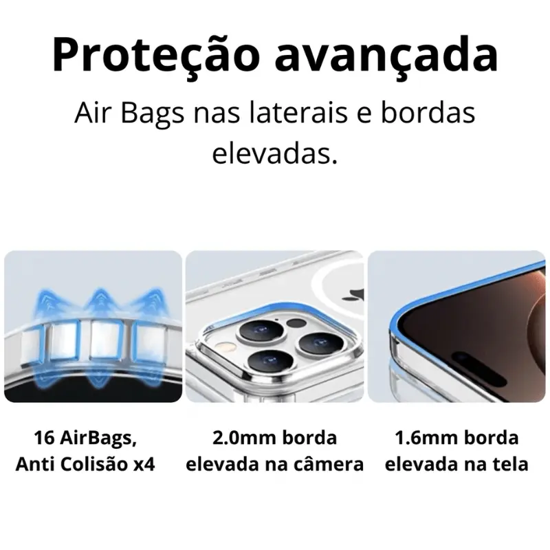 Capa com carregador De Mesa iPhone 12 ao 17 na DigitalShopBrasil.